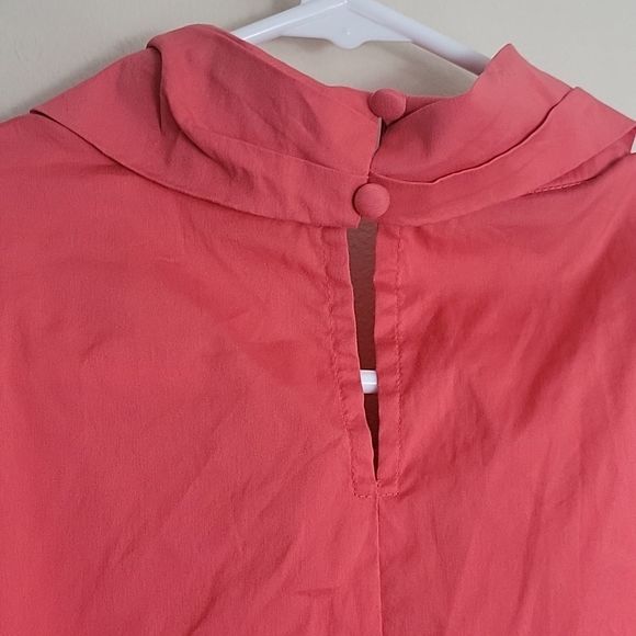 Alfani Cap Sleeve Dressy orange Blouse Sz 6 - Picture 7 of 8